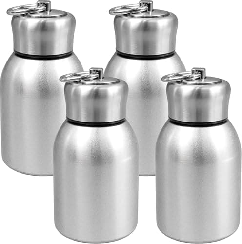 4 Pack 300ml Mini Water Bottles, Stainless Steel Vacuum Insulated Flasks
