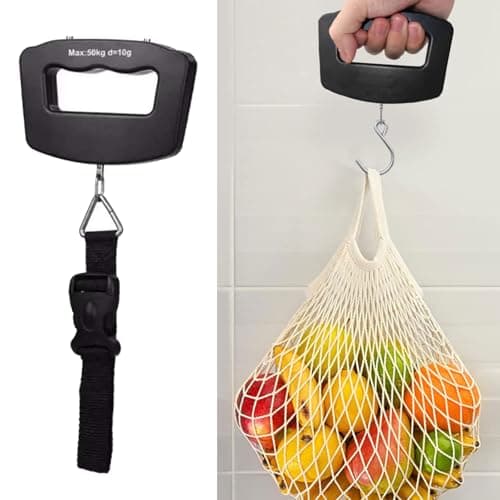 50kg Digital Handheld Weighing Scale with LED, Luggage Strap — view 2