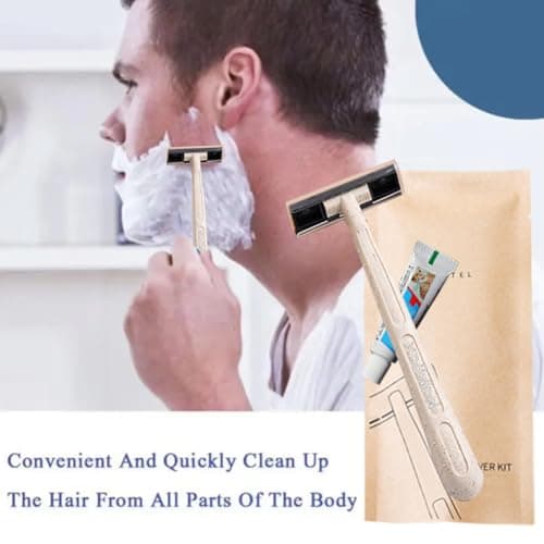 10Pack Luxury Individually Wrapped Hotel Disposable Razors Kit With Shave Cream; Clean and Hygienic; Portable Travel Razor Toiletries Amenities; Guest Shaving Razor Set for Home Hotel Travel — view 6