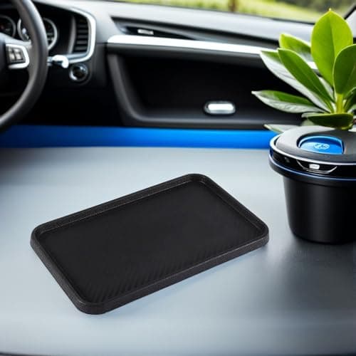 HOMOCONO Car Dashboard Mat Car Dashboard Storage Foldable Silicone Anti-slip 4pcs Non Slip Dash Pad Tray Multifunctional for Small Items and Devices for City Driving and Long Road Trips — view 6