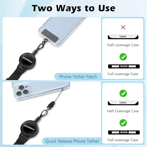MoKo Anti-Theft Phone Lanyard with Retractable Steel Line — view 6