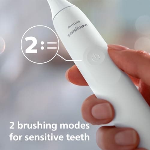Philips Sonicare 4100 - Sonicare Electric Toothbrush for Adults with 1 x Philips W2 Optimal White Sonic Brush Head in White, Slim Travel Case and USB Charger (Model HX3683/33) — view 5