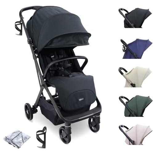 My Babiie MBX7 Autofold Stroller from Birth to 22kg (4 Yrs) - Black