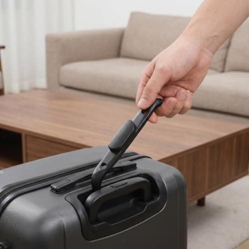 Suitcase Handle Component with 8mm Button Hole, Plastic Black Repair — view 5