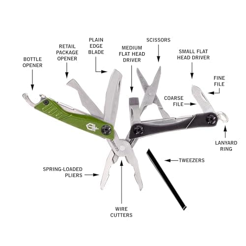 Gerber 1027828 Dime Mini Multi Tool - Green, 13.97 cm*15.24 cm*1.52 cm — view 2