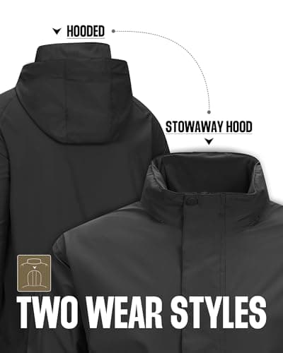 33,000ft Men's Packable Waterproof Jackets Lightweight Breathable Raincoat — view 2