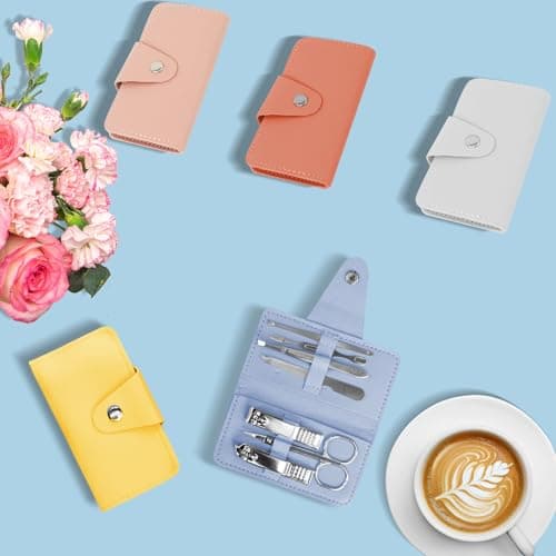 LECEHIVO 32 Set Manicure Kit Bulk with Travel Bag 7 in 1 Stainless Steel Mini Nail Clippers Professional Nail Care Kit for Valentine Home Women Men Pedicure Grooming — view 4