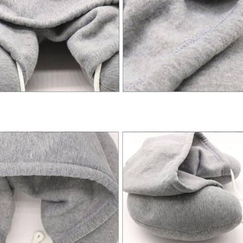 VICASKY 28x30x9 Hooded U Shaped Memory Foam Neck Pillow Cotton — view 2