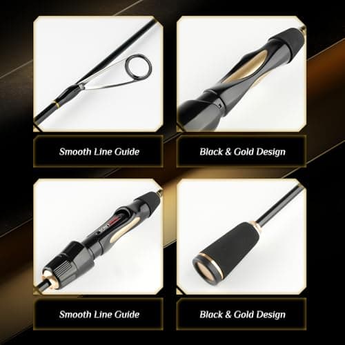 J-BARZILLAI S612 Ultra-Light Trout Rod - 1.85m Fast Action Carbon Fiber Fishing Pole, Stream & River Bass, 0.8-7g Lure Casting, Portable 2-Piece Travel Design (OPT-S612UL, 1.85m) — view 4