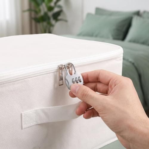 Discreet Non Woven White Box Storage Lockable 12.6x9.45x7.1in — view 6