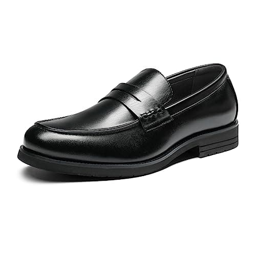 Bruno Marc Men's Dress Slip-on Penny Loafers Shoes,Black,8.5