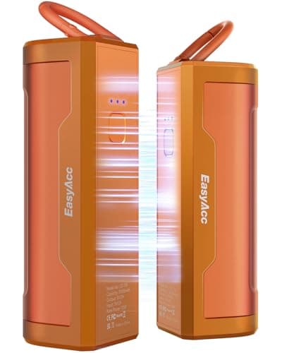 Magnetic Hand Warmers Rechargeable 2 Pack, EasyAcc 5000mAh×2 Electric Hand Warmers 3 Heat Settings(104-131°F) Pocket USB-C-C Power Bank with Hook to Relieve Raynaud's Pain,Tech Gifts for Men Golf