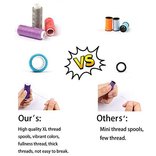 INSCRAFT Sewing Kit, 182 Pcs Sewing Accessories, with 38 XL Sewing Thread Spools, Suitable for Adults, Beginner, Emergency, DIY and Home Button Repair, Travel Needle and Thread Kit — view 4