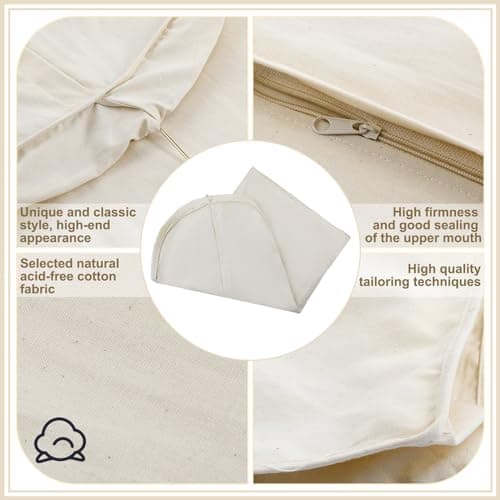 GliCraft Acid Free Cotton Muslin Suit Garment Bag Long Dress Suit Storage Box Closet Organizer for Suits, Coats, Travel Bag, 42 Inch, Cotton — view 3