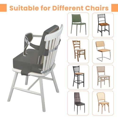 Wooshwa Kids Booster Seat for Dining Chair, Backrest, 10cm PU Waterproof — view 6