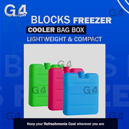 G4GADGET 12 Pack 8cm Freezer Blocks – Reusable Ice Packs for Lunch Boxes, Cooler Bags, Camping, Picnic, Travel & Outdoor Activities – Long-Lasting, Compact & Portable Cooling Solution — view 4