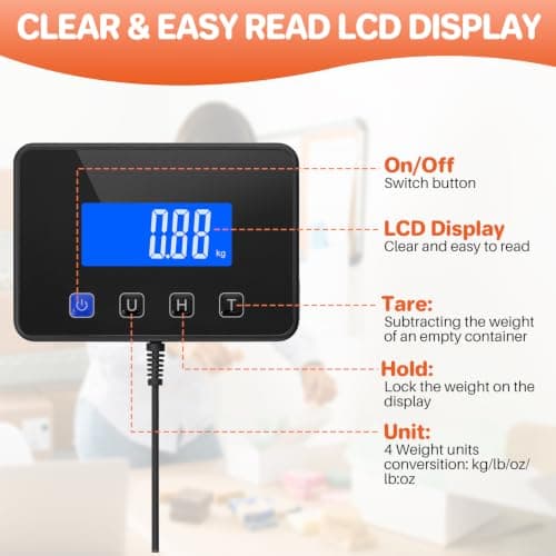 FUNYKICH Rechargeable Postal Scales, 200kg/10g High Precision — view 4