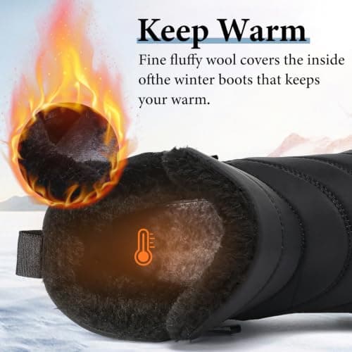 Hanani Mens Snow Boots Winter Warm Fur Lined Ankle Boots Water Resistant Zip Up Outdoor Walking Shoes Lightweight Non Slip Casual Short Booties Cotton Boots — view 2