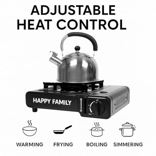 EXPANSIA Portable Gas Stove, Compact Camping Stove Gas Portable with Carry Case, Lightweight Camping Cooker for Outdoor Trips, Durable for Hiking, Fishing & Equipment — view 4