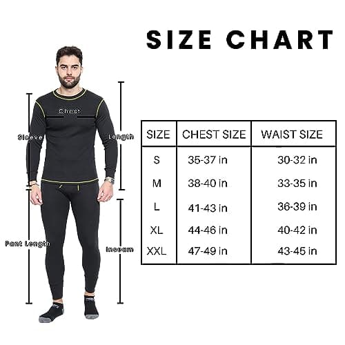 Heatwave Pro Work Mens Thermal Set Baselayer Long Sleeve Top & Long Johns Pants Sets Warm Underwear Trousers S M L XL XXL Winter Thermals, Medium Black — view 5