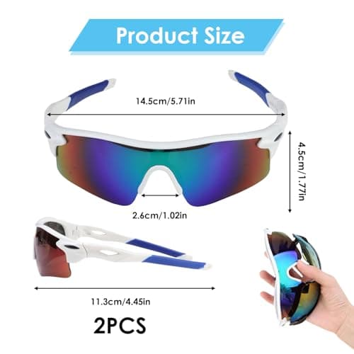 2 Pack Kids Sunglasses UV400 for Boys Girls Fashionable Sports Glasses — view 2
