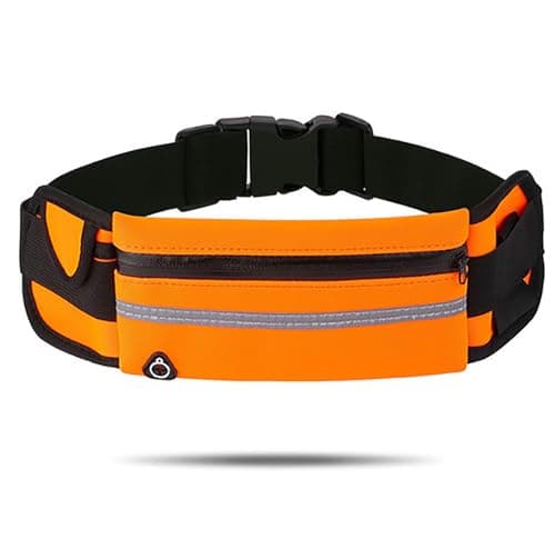 2026 New Anti-Theft Invisible Waist Bag,Waterproof Large Hidden Storage for Safer,Travel Money Belt Wallet Under Clothes,Elastic Sports Storage Pouch for Phone Money Cards Running Hiking (Orange)