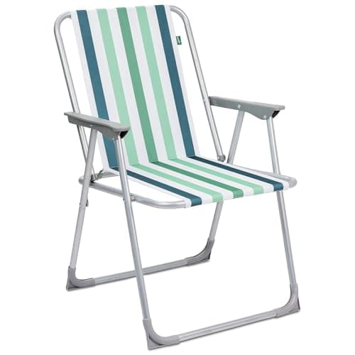 Yello Eco Folding Chair, Portable Beach and Camping Deck Chair with Carry Bag, Durable Seat for Outdoor, Picnic, Garden & Beach Trips