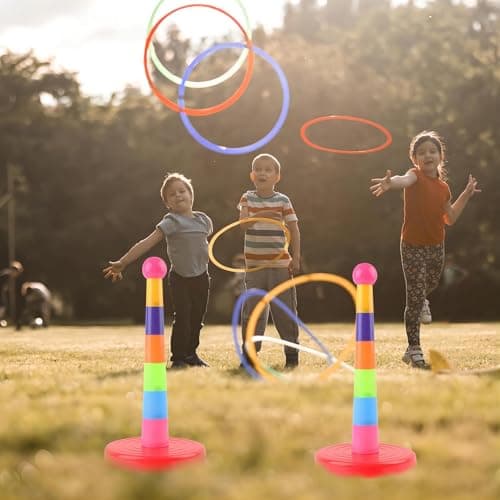 WOFEU Ring Toss Game for Kids Garden Games — view 3