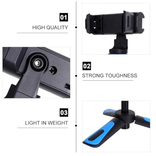 Blue Retractable Selfie Stick Portable Mini Phone Tripod Holder — view 6