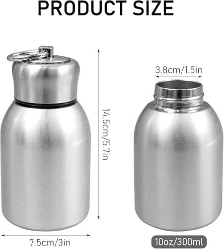 4 Pack 300ml Mini Water Bottles, Stainless Steel Vacuum Insulated Flasks — view 3
