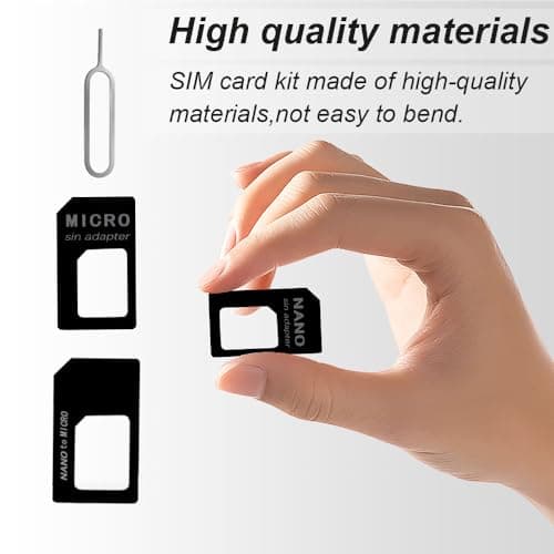 3 in 1 Nano SIM Card Adapter, SIM Card Adapter Kit, Sim Adapter Set Sim Card Adapter with SIM Ejector Pin Compatible with Mobile Phone — view 6