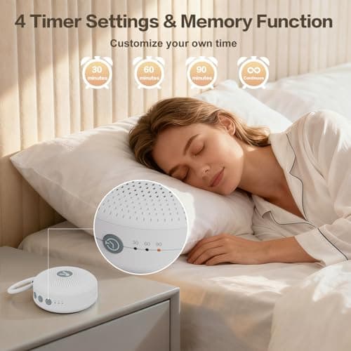 White Noise Machine for Baby Adult, Portable Sound Machine with 21 Natural Soothing Sound, Memory Function, Powerful Battery & 32 Levels of Volume, Sleep Aid Sound Machine for Sleeping Nursery Travel — view 4