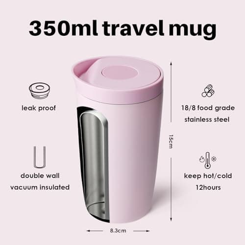 BOTTLE BOTTLE Travel Mug (Pink, 350.0, Milliliters) — view 3