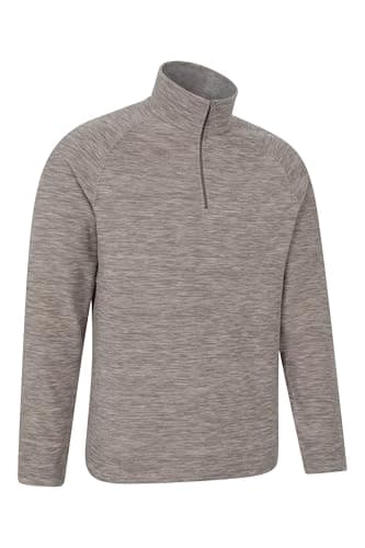 Mountain Warehouse Snowdon Mens Half-Zip Fleece Jumper Light Br XXS — view 3