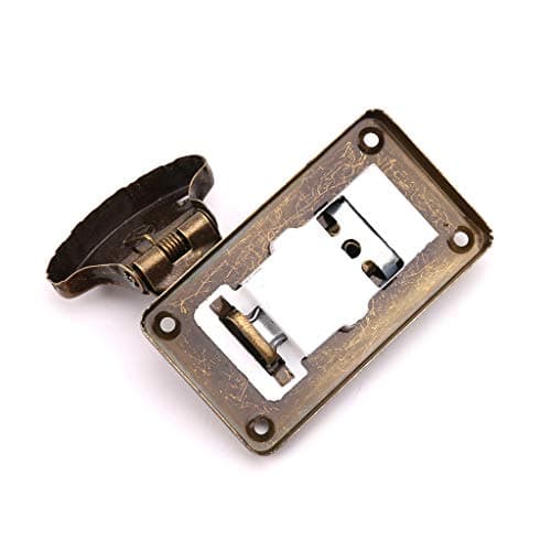 BIlinl Bronze Tone Leather Suitcase Buckle Box Vintage Metal Lock Antique Toggle Hasp Latch — view 5