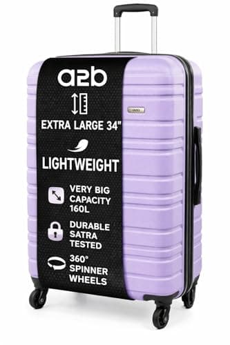 A2B Luggage XL 32" Suitcases with Wheels - Hard Shell Lilac Suitcase