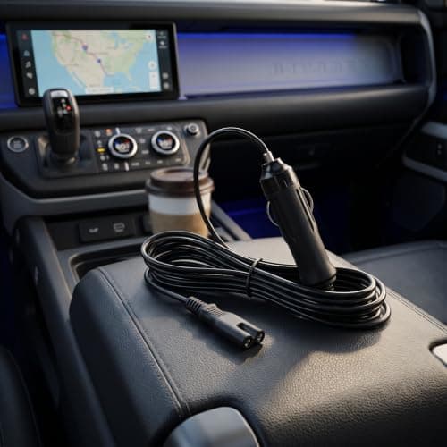 Car Cooler Power Cable Dc12v Copper Rubber Cord for Road Trips — view 5