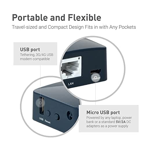 GL.iNet GL-AR300M16-Ext Mini Travel Wi-Fi Router OpenWrt 2 Ethernet Ports — view 5