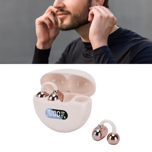 Yinhing AI Translation Earbuds 5.0 Noise Canceling Earbuds Real Time Translator for 74 Languages 70 Accents App Controlled with Stereo Sound for Music Calls (Nude) — view 2