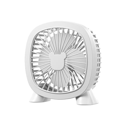 Vexandrie USB Electric Fan for Kids Girls, Lightweight Design, White