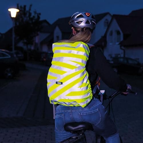 ABUS reflective rain cover for backpacks - Lumino X-Urban Cover - waterproof & visible backpack cover - yellow/silver — view 2