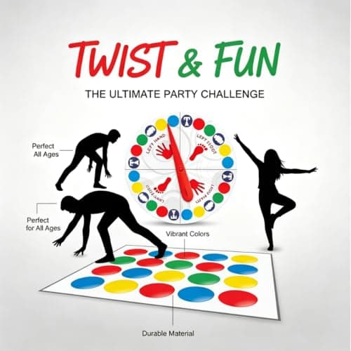 XIMU-SHANGDIAN Twister Floor Mat Multi-Player Balance Party Game for Adults — view 3