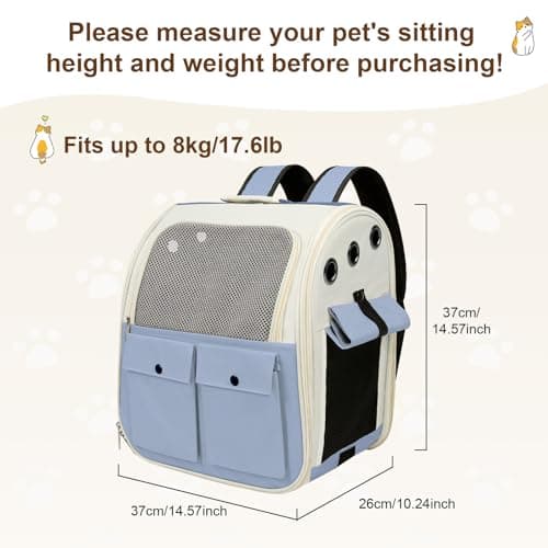 YooxArmor Cat Carrier Backpack for Cats Small Dogs Up to 17 lbs — view 2