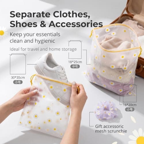 Kaaeiccr Travel Storage Bags Waterproof Drawstring Shoe Clothes Organiser — view 3