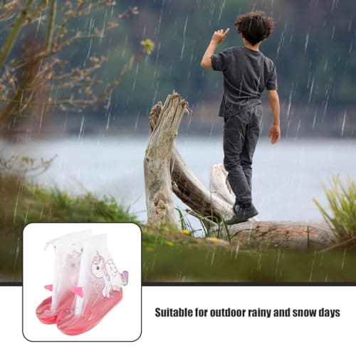 Cabilock Rainproof Shoe Covers Boot Protector for Camping Outdoor Travel Reusable Non Slip Shoes Cover for Adults and Boys and Girls — view 6