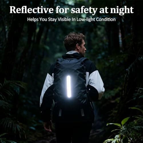 Reflective Backpack Rain Cover, Waterproof Windproof Rucksack Cover, High Visibility Protective Cover with Zipper Storage Pouch, Dustproof Anti Slip for Hiking, Cycling, School and Outdoor 26-40L — view 4