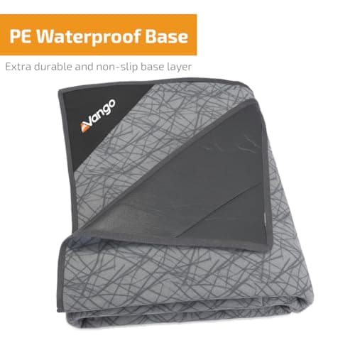 Vango Universal Tent Carpet, Luxury Camping Rug with Soft Woven Nylon Top & Insulating Foam Mid-Layer, Waterproof Non-Slip PE Base, Easy Clean Groundsheet Protector with Carry Bag (260 x 360cm) — view 4