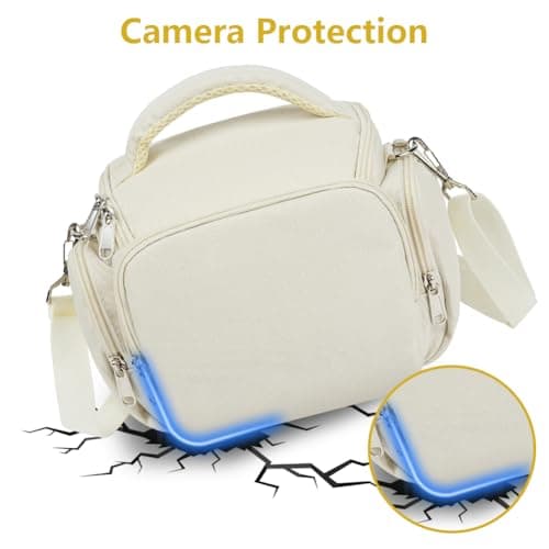 Ainiv DSLR Camera Bag, Waterproof Anti-Shock SLR Camera Case, Beige — view 4