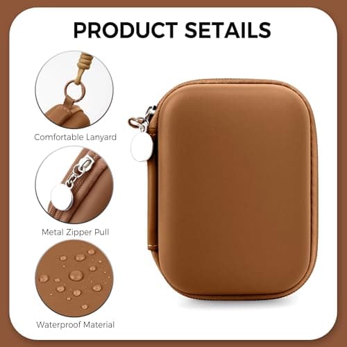 Veki Digital Camera Case for Kodak PIXPRO FZ55/FZ45, Camera Pouch, Brown — view 5