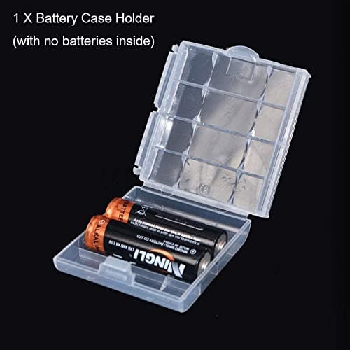 RUNCCI-YUN 12 Pcs Plastic Battery Storage Case,AA/AAA Cell Battery Storage Case,Plastic Battery Case for Batteries and Rechargeable Batteries,Battery Carrying Case Holder(Transparent) — view 3